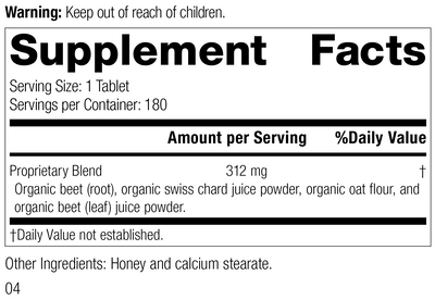 Betafood®, 180 Tablets, Rev 03 Supplement Facts