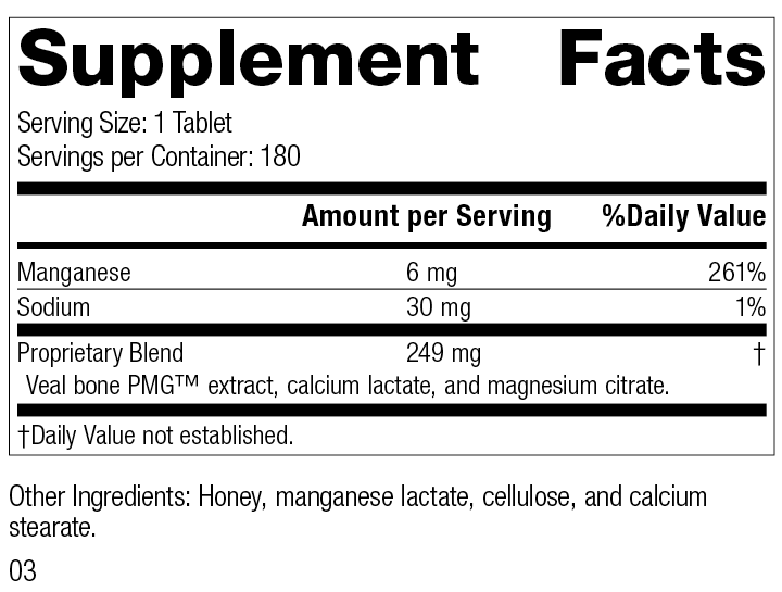 Biost®, 180 Tablets, Rev 03 Supplement Facts