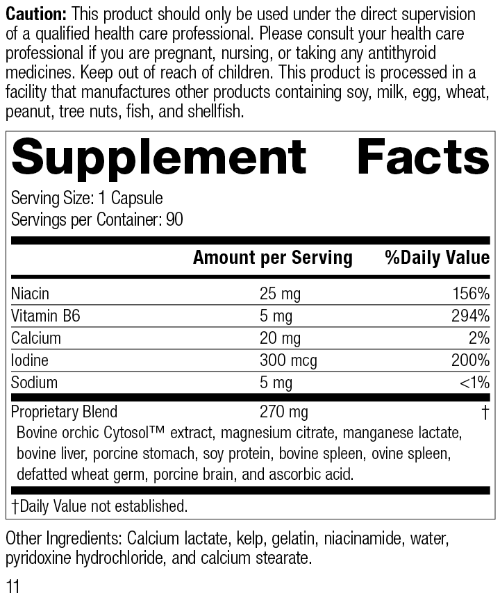 Min-Chex®, 90 Capsules, Rev 11 Supplement Facts