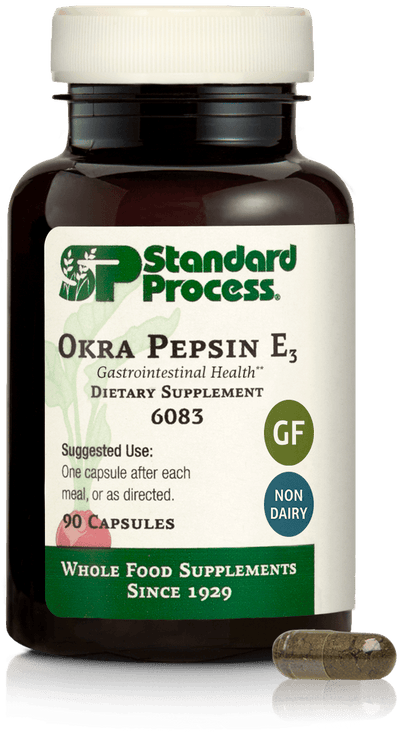 Okra Pepsin E3, 90 Capsules