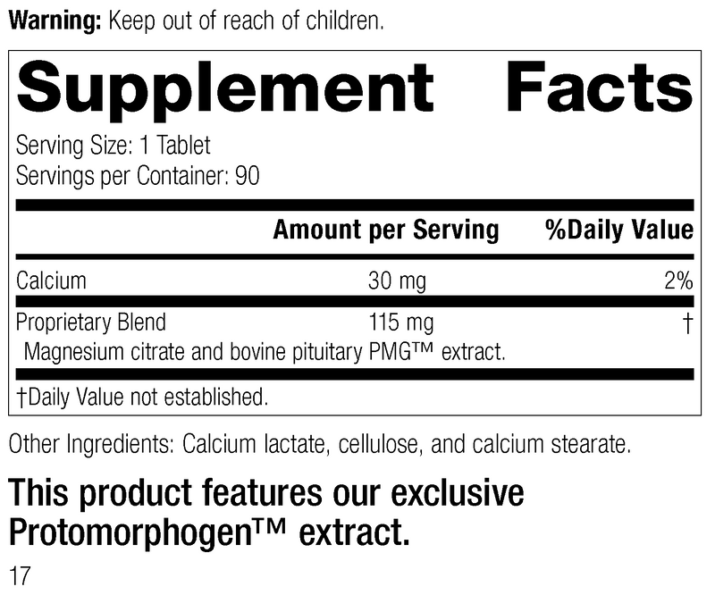 Pituitrophin PMG®, 90 Tablets, Rev 17 Supplement Facts