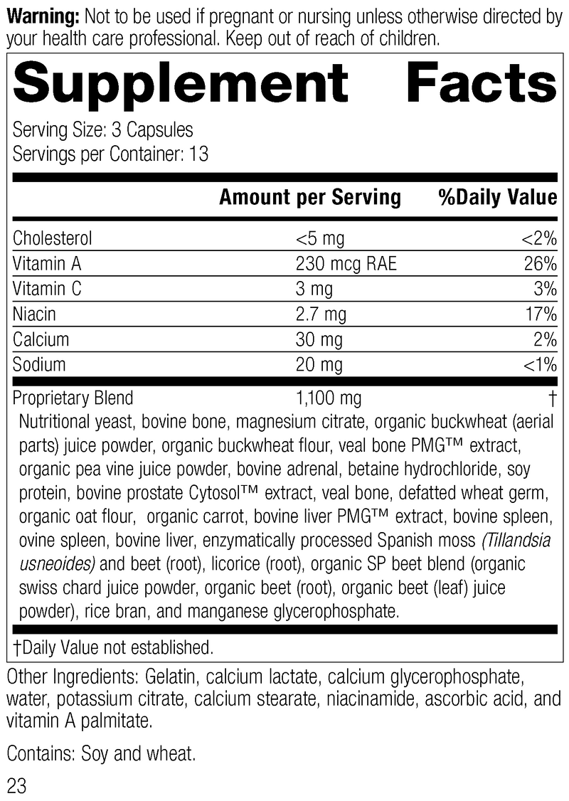 Rumaplex®, 40 Capsules, Rev 23 Supplement Facts