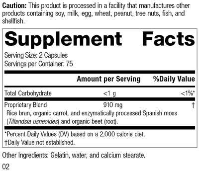 8445 Zymex R02 Supplement Facts