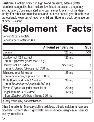 Broncafect, 60 Tablets, Rev 02 Supplement Facts